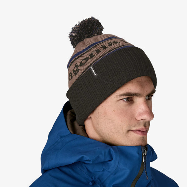 Patagonia Powder Town Beanie - Park Stripe: Marlow Brown