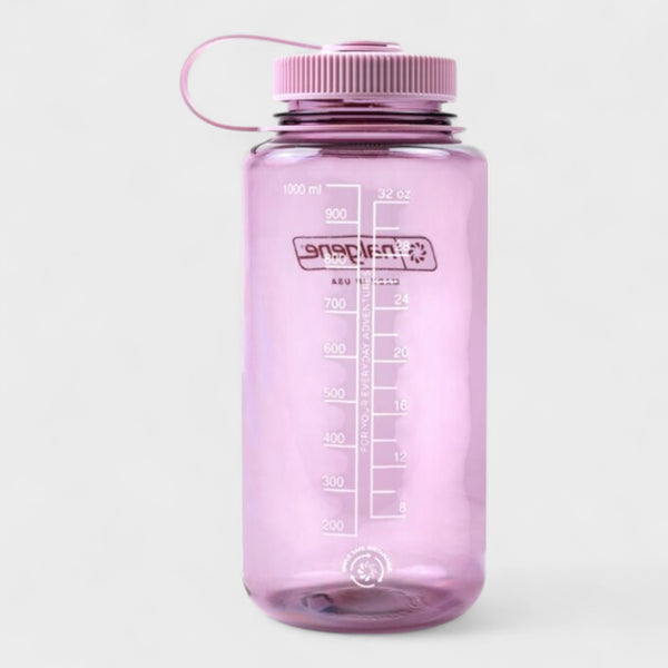 Nalgene 1 Litre Sustain Wide Mouth Bottle - Monochrome CHERRY BLOSSOM