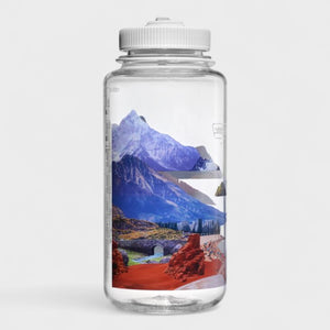 Nalgene 1 Litre Sustain Wide Mouth Bottle - Surrealist Mixed Landscapes