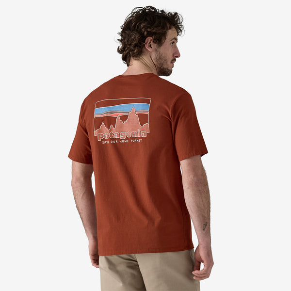 Patagonia Men's '73 Skyline Organic Tee - Burnished Red