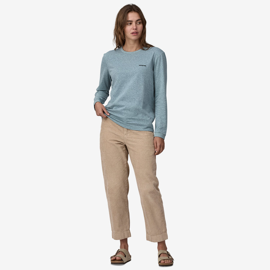 Patagonia Women's P-6 Logo Long Sleeve Responibili-tee T-shirt - Thermal Blue