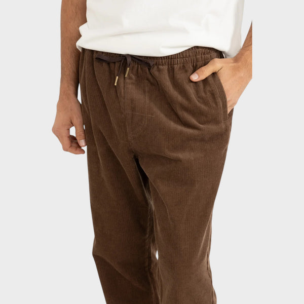 Rhythm Men's Cord jam Pant - Brown