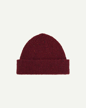 USKEES 'DONEGAL MERINO WOOL' BEANIE - MERLOT - #4003