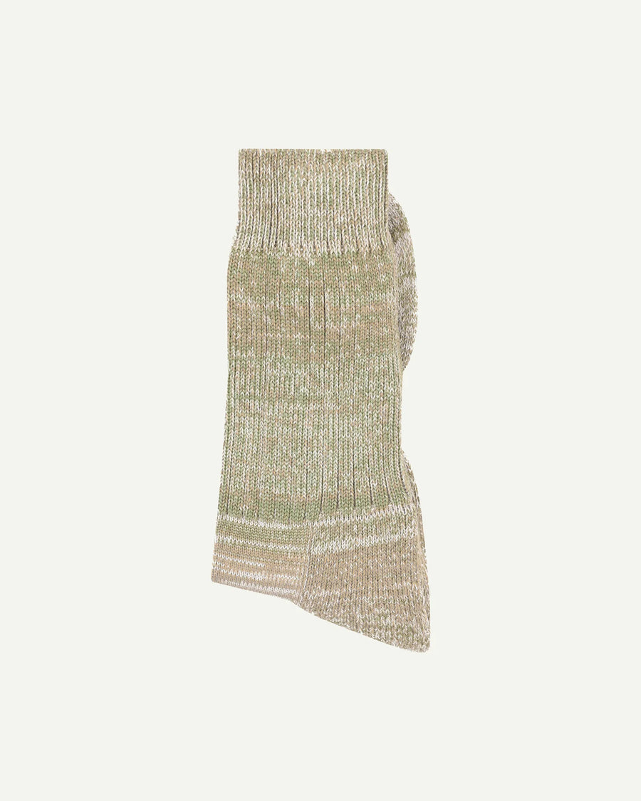 USKEES #4006 ORGANIC COTTON SOCKS - KHAKI MIX