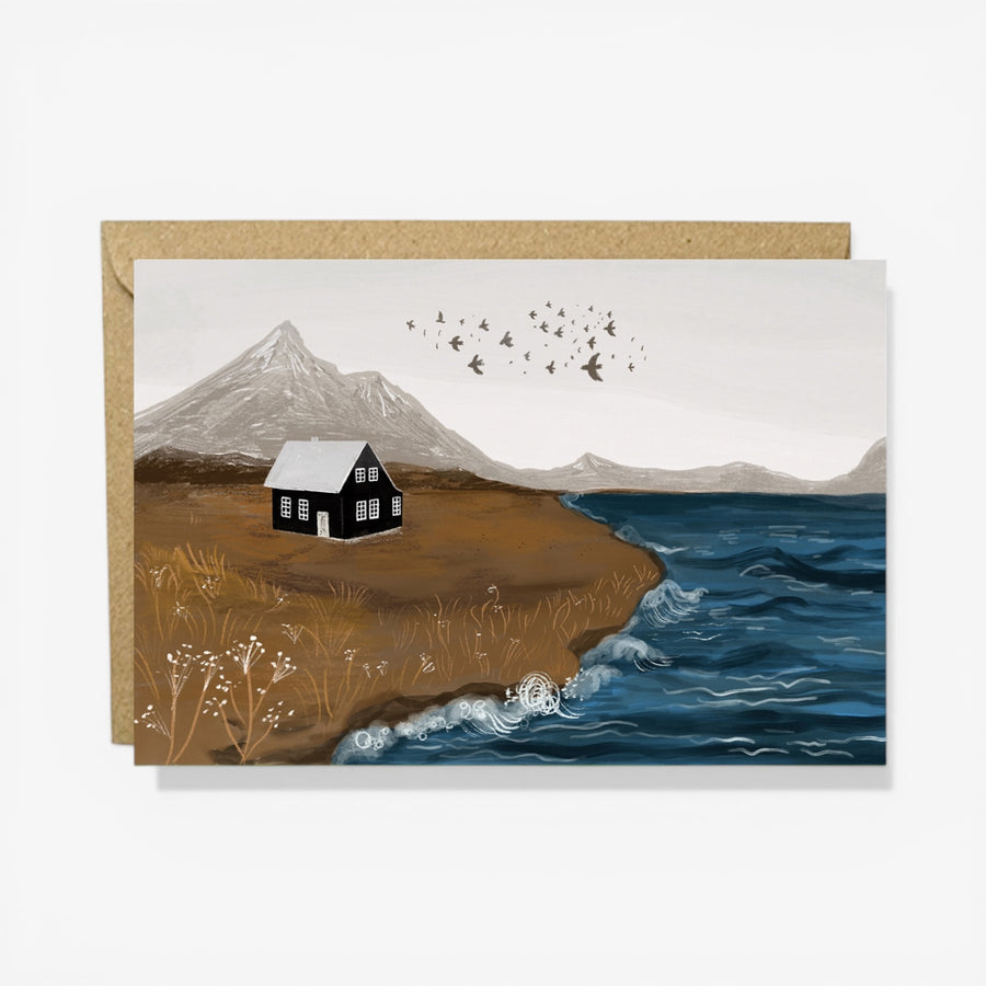 Charis Raine Illustration 'Icelandic Cottage' Card
