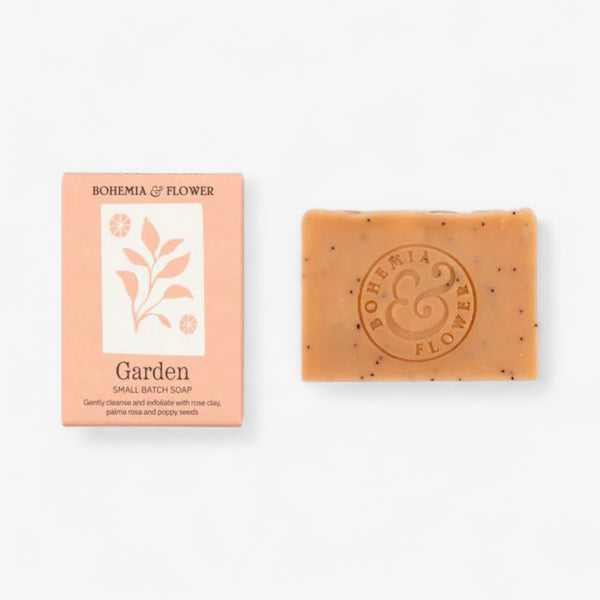 Bohemia & Flower  Garden Bar Soap - Pink Clay, Rose & Poppy Seed