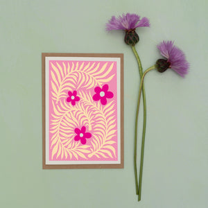 Wald Greeting Card - Blumen Pop