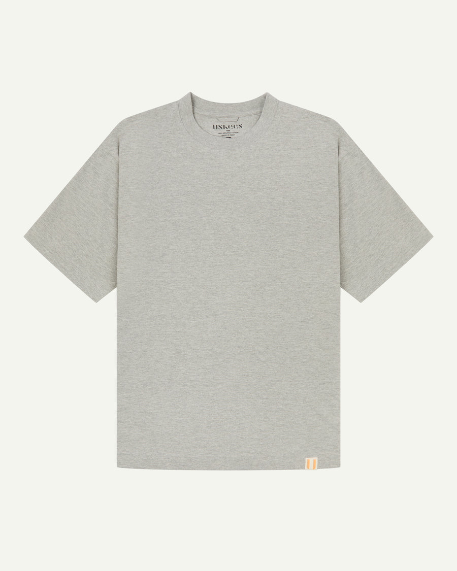 USKEES #7008 Oversized T-Shirt -Grey Marl