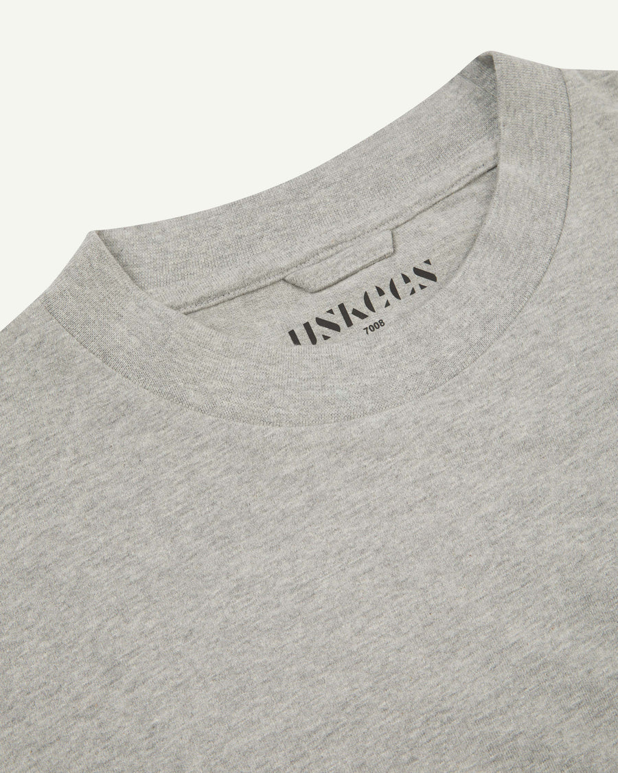 USKEES #7008 Oversized T-Shirt -Grey Marl