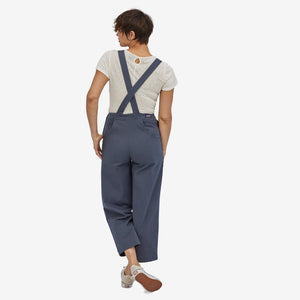 Patagonia Women's Stand Up Cropped Corduroy Overalls - Smoulder Blue