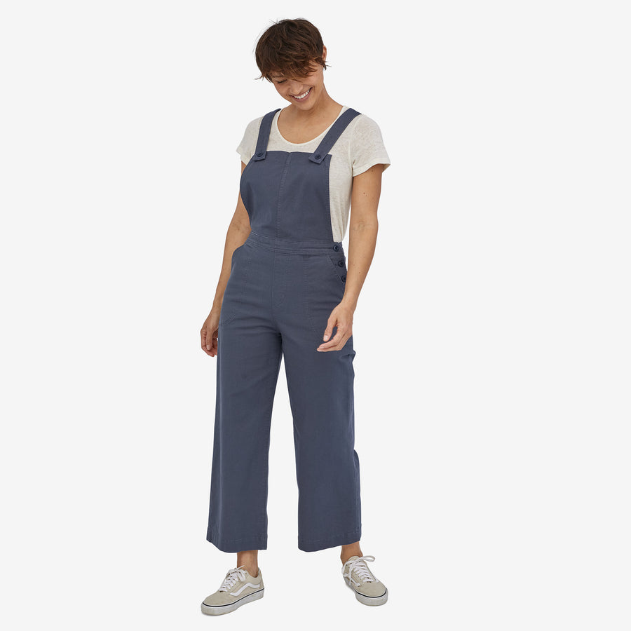 Patagonia Women's Stand Up Cropped Corduroy Overalls - Smoulder Blue