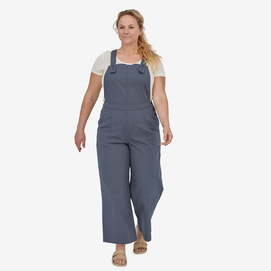 Patagonia Women's Stand Up Cropped Corduroy Overalls - Smoulder Blue