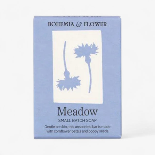 Bohemia & Flower Meadow Bar Soap - Cornflower & Poppy Seed Unscented