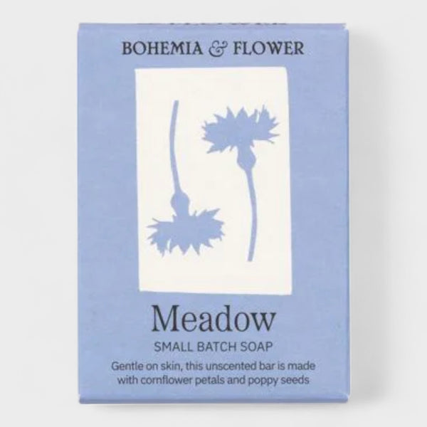 Bohemia & Flower Meadow Bar Soap - Cornflower & Poppy Seed Unscented