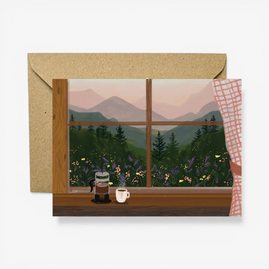 Charis Raine Illustration 'Window to the Mountain' Card