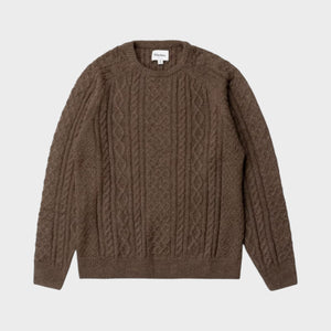 Rhythm Men's Mohair Fishermans Knit - Chocolate