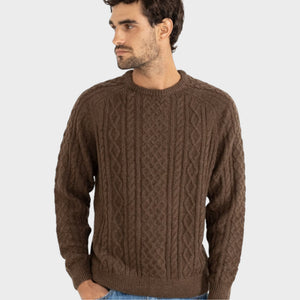 Rhythm Men's Mohair Fishermans Knit - Chocolate