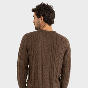 Rhythm Men's Mohair Fishermans Knit - Chocolate