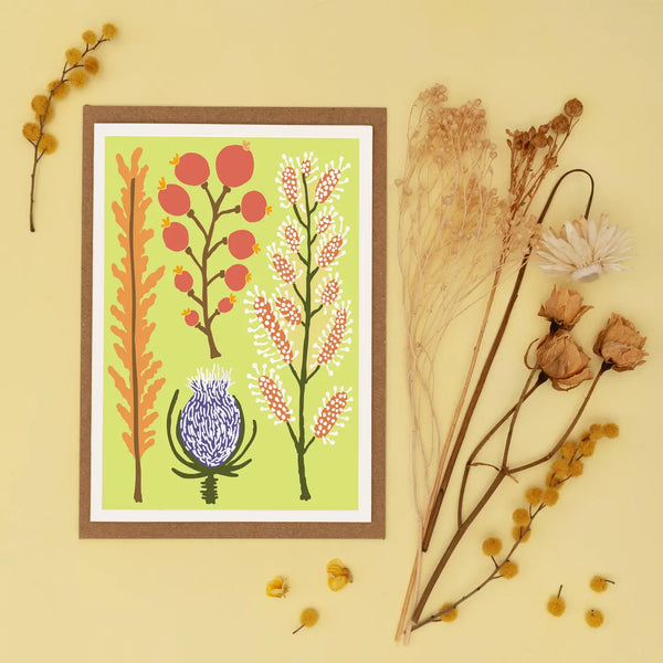 Wald Greeting Card - Wheat Yellow