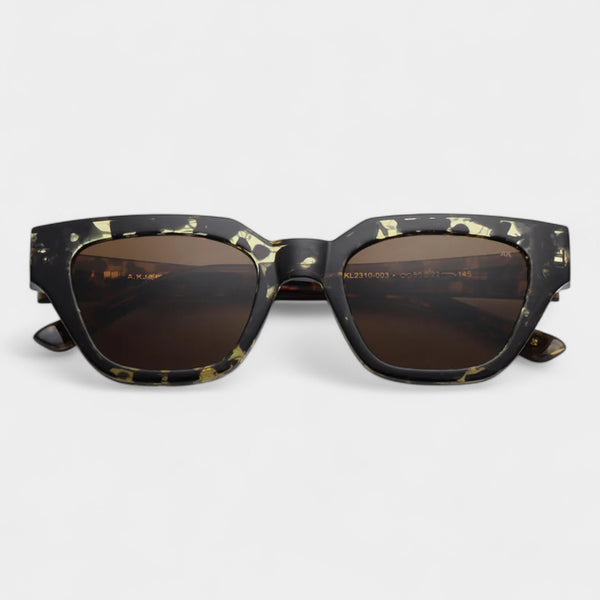 A.Kjaerbede Kaws Sunglasses - Black / Yellow Tortoise