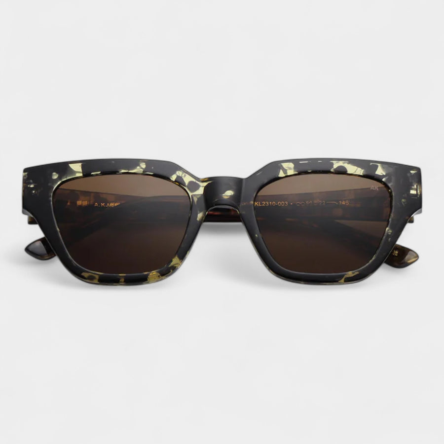 A.Kjaerbede Kaws Sunglasses - Black / Yellow Tortoise