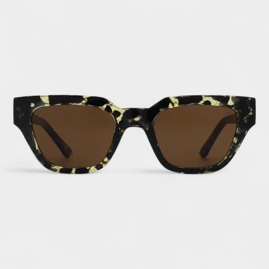 A.Kjaerbede Kaws Sunglasses - Black / Yellow Tortoise
