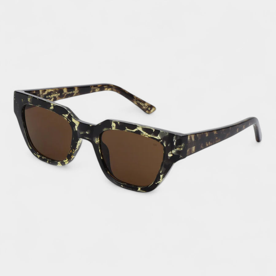 A.Kjaerbede Kaws Sunglasses - Black / Yellow Tortoise