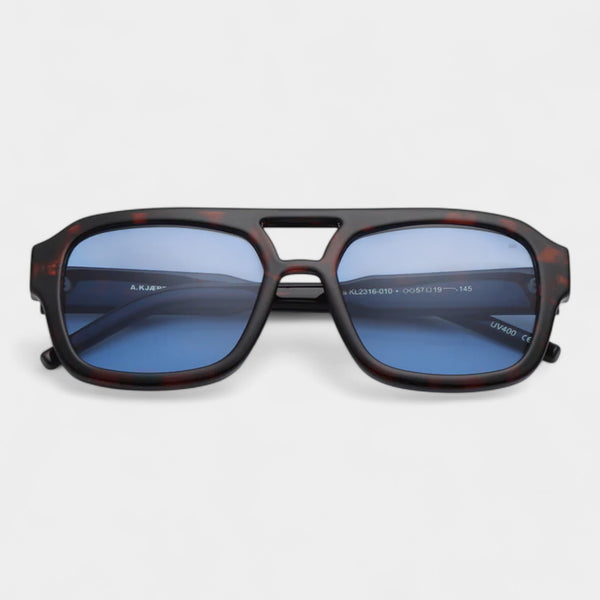 A.Kjaerbede Kaya Sunglasses - Demi Tortoise ( Blue Lense)