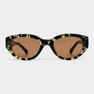 A.Kjaerbede Winnie Sunglasses - Black/ Yellow Tortoise