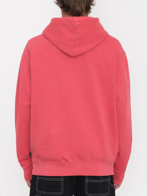Volcom Single Stone Hooded Sweatshirt - Washed Ruby
