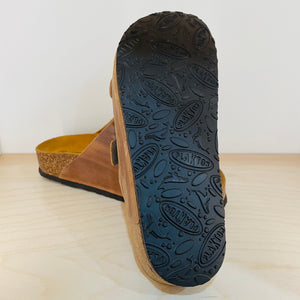 Plakton Women's 'Malaga MID' Apure Leather Sandal - Oak Brown