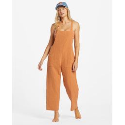 Billabong Women's Strappy Jumpsuit - Toffee