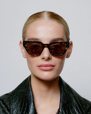 A.Kjaerbede Kaws Sunglasses - Black / Yellow