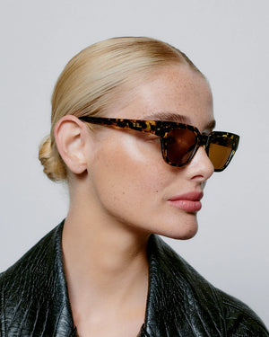 A.Kjaerbede Kaws Sunglasses - Black / Yellow