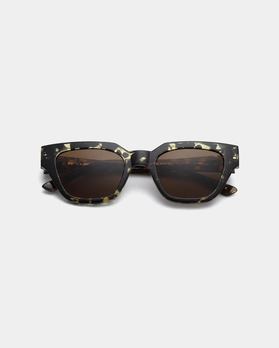 A.Kjaerbede Kaws Sunglasses - Black / Yellow
