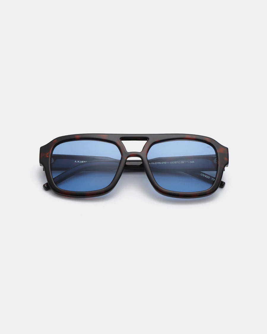 A.Kjaerbede Kaya Sunglasses - Demi Tortoise ( Blue Lense)