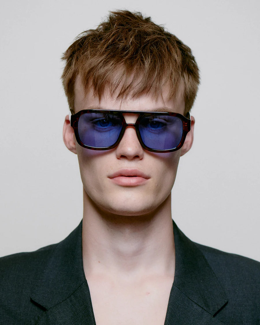 A.Kjaerbede Kaya Sunglasses - Demi Tortoise ( Blue Lense)