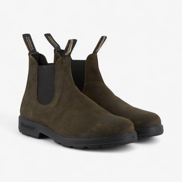 Blundstone 1615 Waxed Suede Boot - Dark Olive