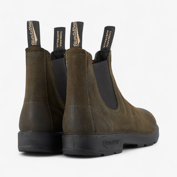 Blundstone 1615 Waxed Suede Boot - Dark Olive
