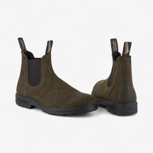 Blundstone 1615 Waxed Suede Boot - Dark Olive