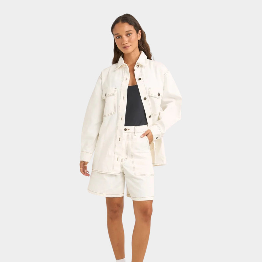 Rhythm Women's Camilla Oversized Jacket - Ivory