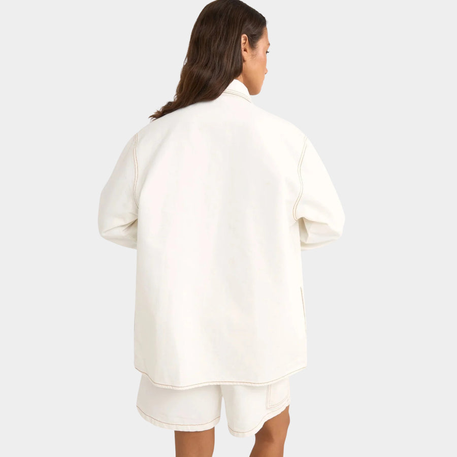Rhythm Women's Camilla Oversized Jacket - Ivory