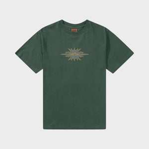 Rhythm Flame Printed Vintage T-shirt - Green