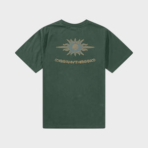 Rhythm Flame Printed Vintage T-shirt - Green