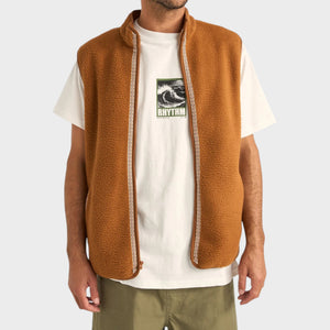 Rhythm Men's Marco Sherpa Vest - Tobacco