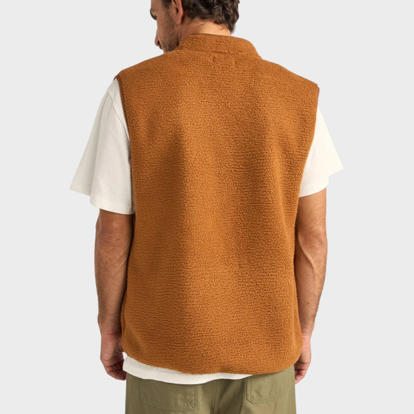 Rhythm Men's Marco Sherpa Vest - Tobacco