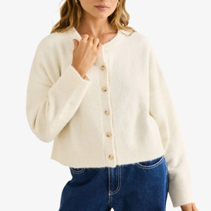 Rhythm Estelle Fluffy Crew Neck Knit - Cream