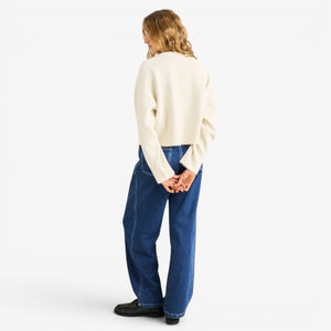 Rhythm Estelle Fluffy Crew Neck Knit - Cream
