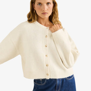 Rhythm Estelle Fluffy Crew Neck Knit - Cream