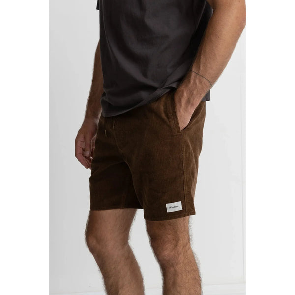 Rhythm Classic Cord Jam Short - Chocolate